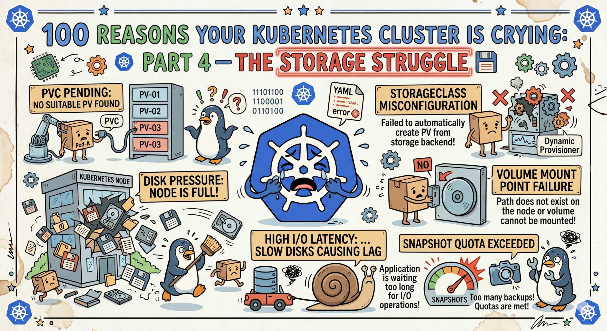 100 Reasons Your Kubernetes Cluster is Crying: Part 4- The Storage Struggle 💾
