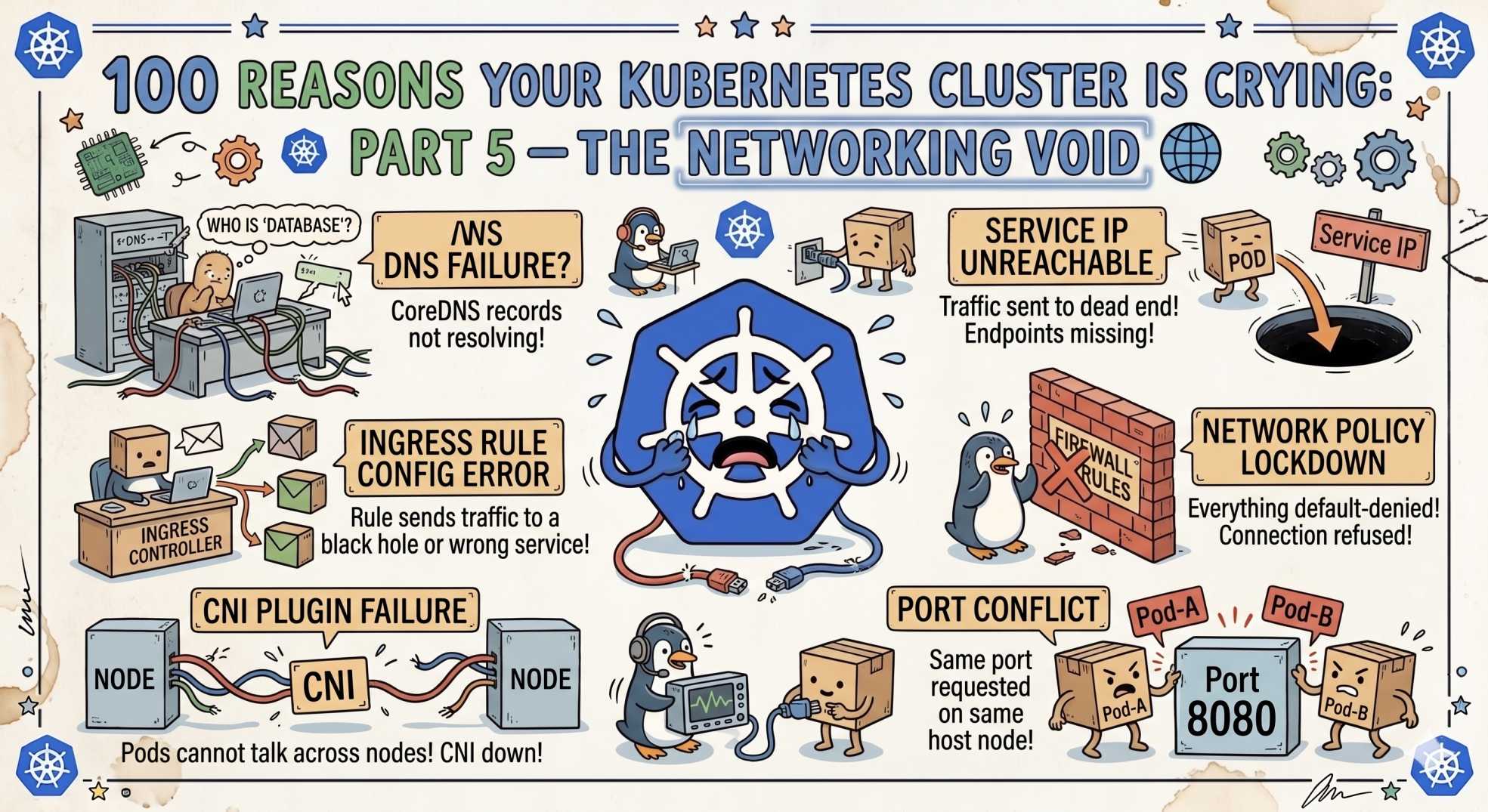 100 Reasons Your Kubernetes Cluster is Crying: Part 5- The Networking Void 🌐