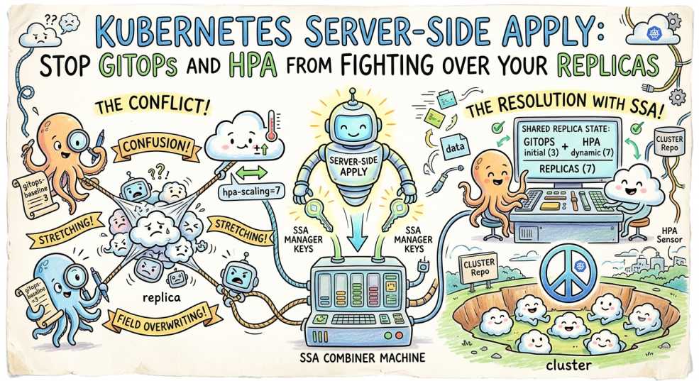 Kubernetes Server-Side Apply: Stop GitOps and HPA From Fighting Over Your Replicas