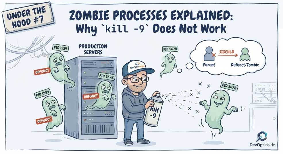Under the Hood #7 Zombie Processes Explained: Why kill -9 Does Not Work