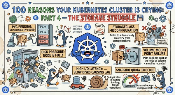 100 Reasons Your Kubernetes Cluster is Crying: Part 4- The Storage Struggle 💾