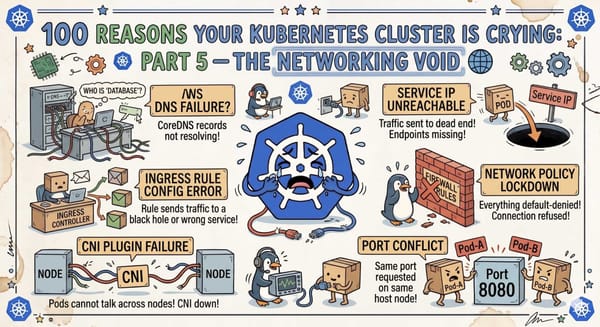 100 Reasons Your Kubernetes Cluster is Crying: Part 5- The Networking Void 🌐